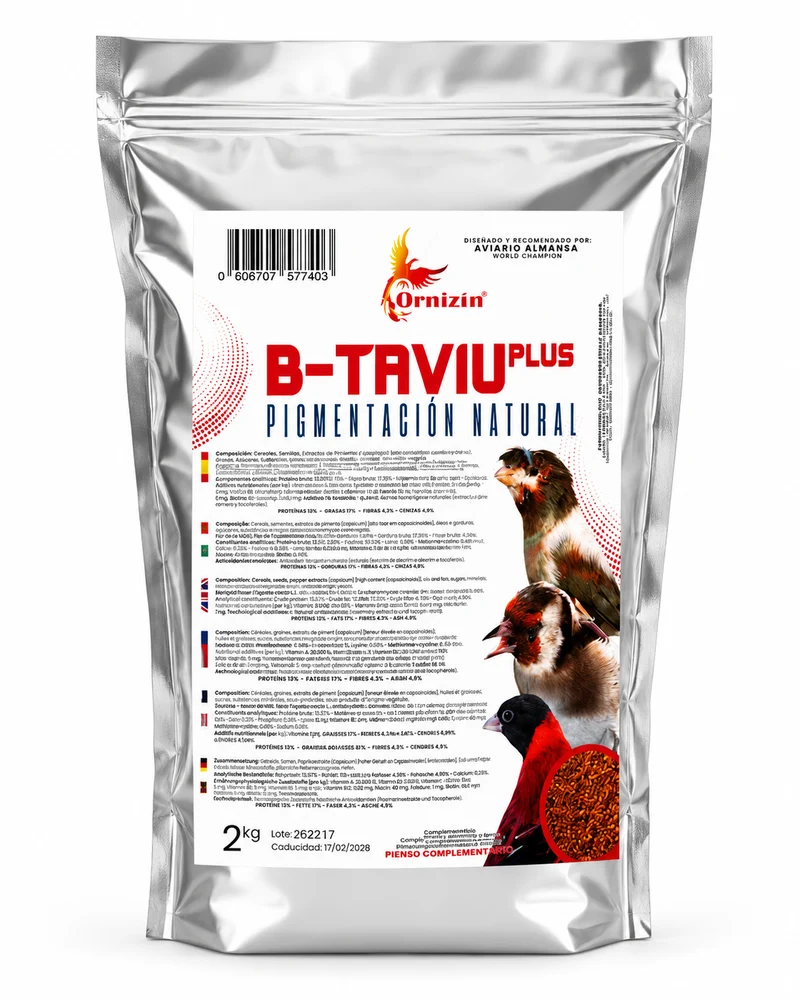 B-Tavui Plus - Aliment pour œufs rouges extra - Pigmentation naturelle 2 kg - Ornizìn