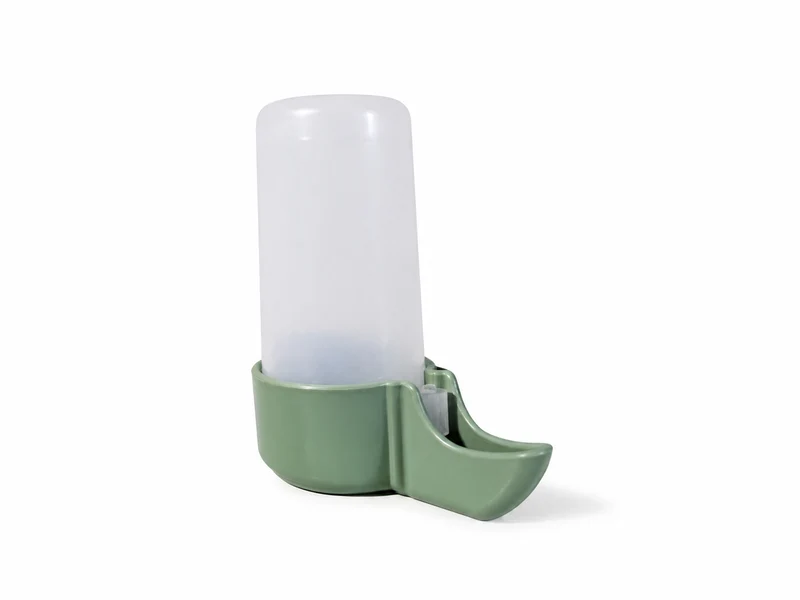 Fontaine à eau vert olive, système anti-gaspillage 80 ml - Moldes Ave