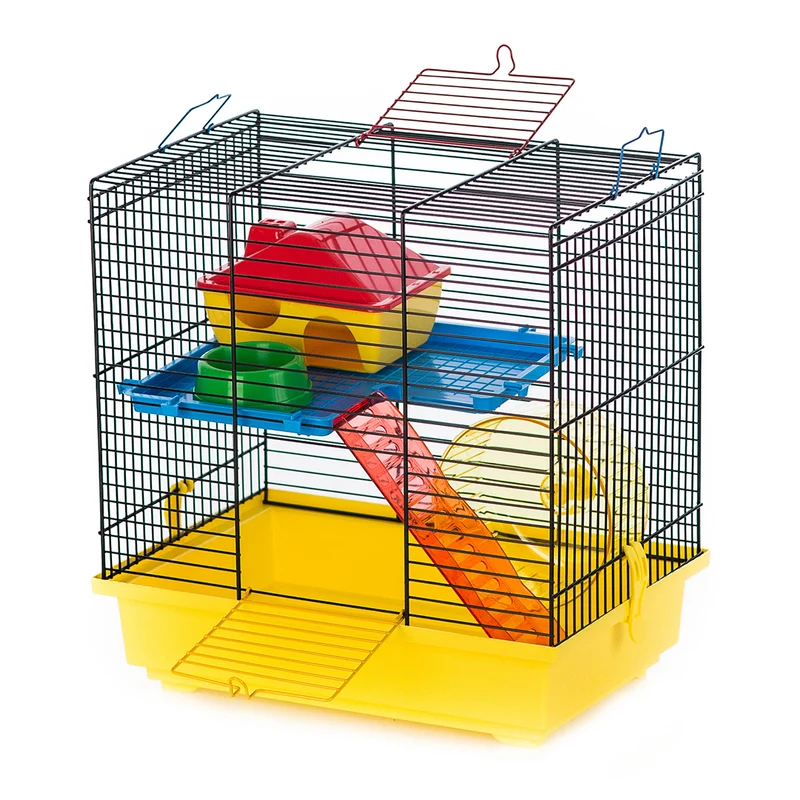 Habitat pour hamster Teddy 1 couleur jaune/noir 36x24x36cm