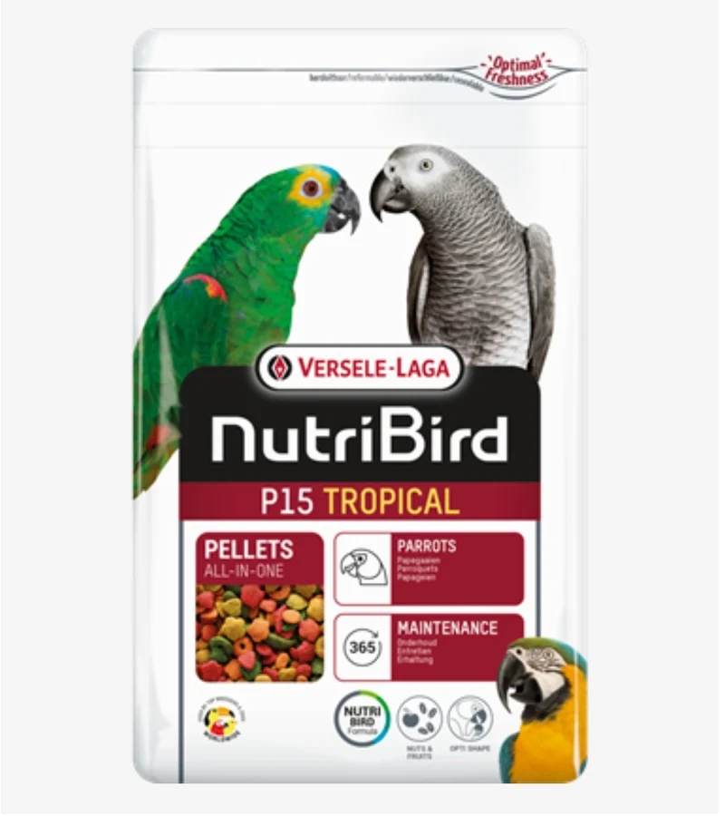 Nutribird P15 tropical 3kg - Granulés extrudés - Aliment d'entretien pour perroquets