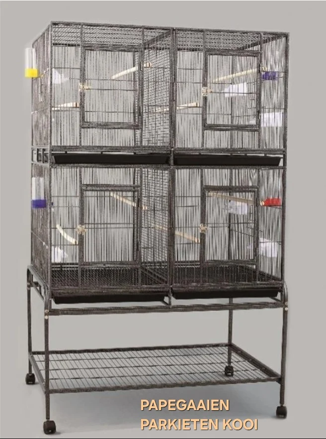 Cage pour perroquets et perruches 4 pièces