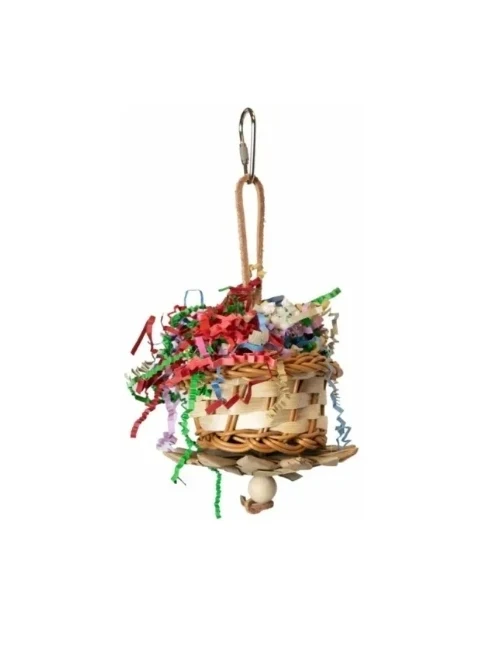 Panier à jouets pour perruches et perroquets - 22 x 10 x 10 cm - Petlala