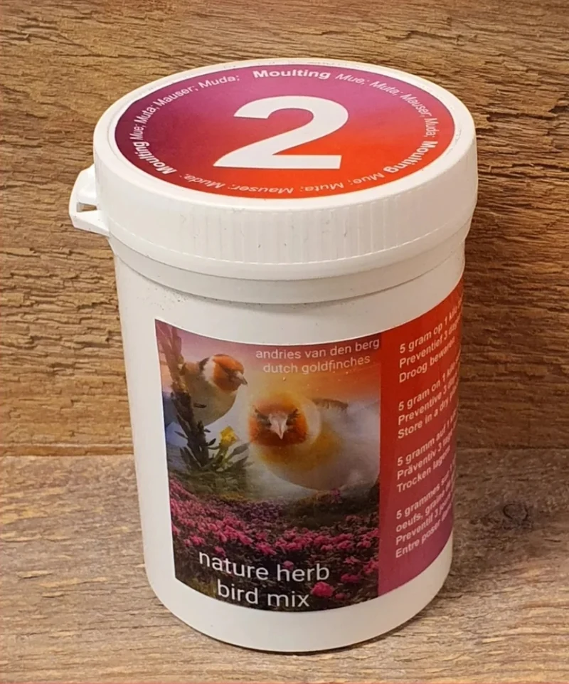 Mélange 2 - 150 grammes - Période de mue - Mélange pour oiseaux aux herbes