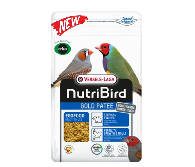 NOUVEAU Nutribird Gold Patee Oiseaux Tropicaux 1kg (Avec fermeture éclair)