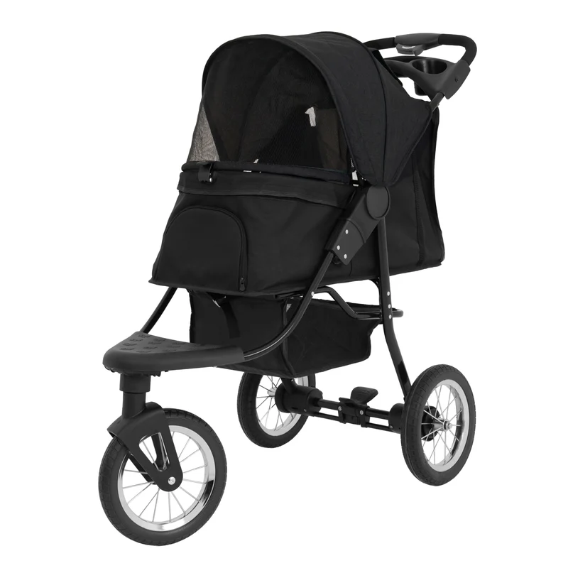 Poussette Jogger pour Animal de Compagnie - Noir