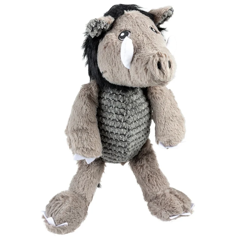 Peluche phacochère ventre gris/noir 23x8x9cm