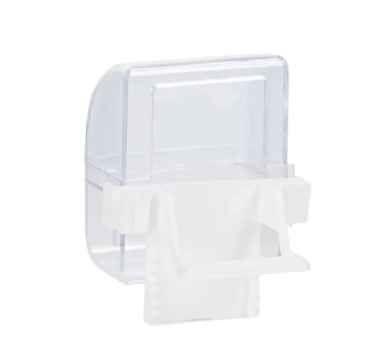 Bol à nourriture canari avec marche blanc 8x4.5x6.5cm