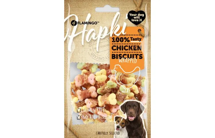 Biscuit hapki snack au poulet 85 grammes, Flamingo
