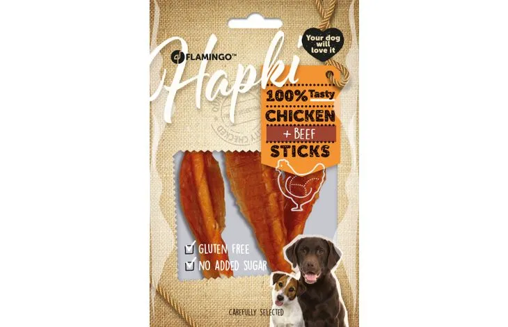 Snack cigare au poulet, flamant rose