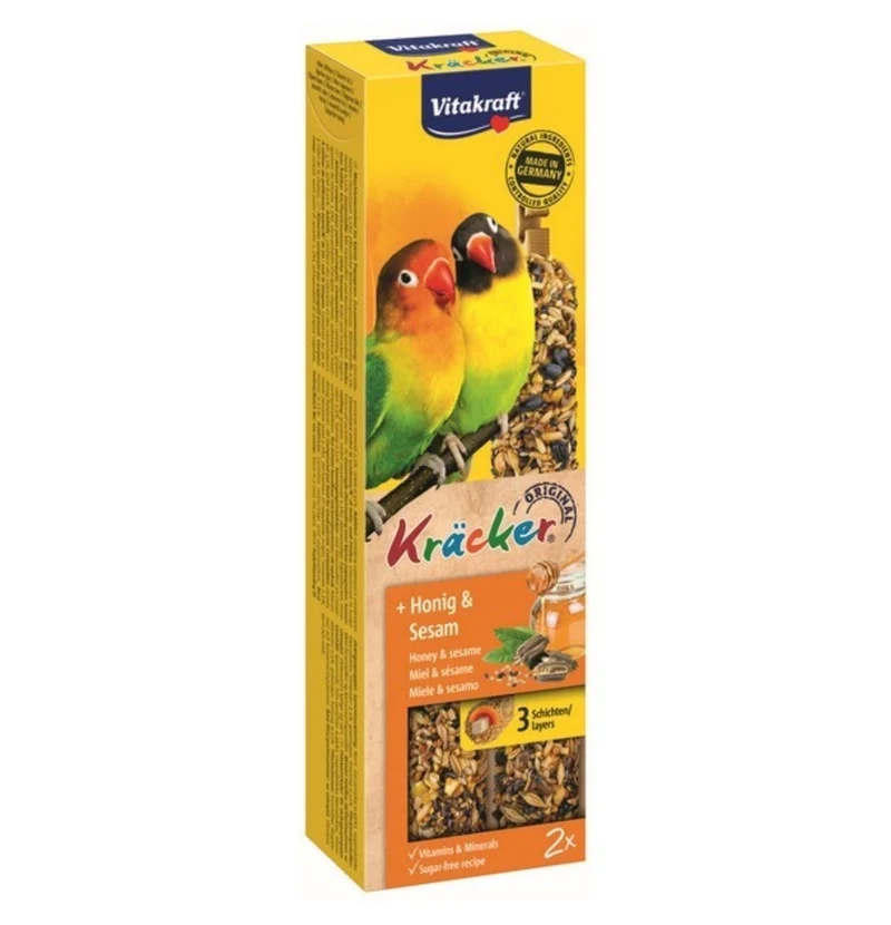 Vitakraft Kräcker Original Lovebird - Miel & Sésame 2 Pièces
