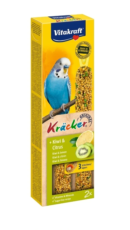 Vitakraft Kräcker perruche au kiwi et agrumes 2 pièces