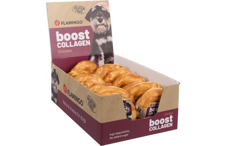 Snack Boost Ring Au Collagène De Poulet 75 Grammes // 10cm - Flamingo