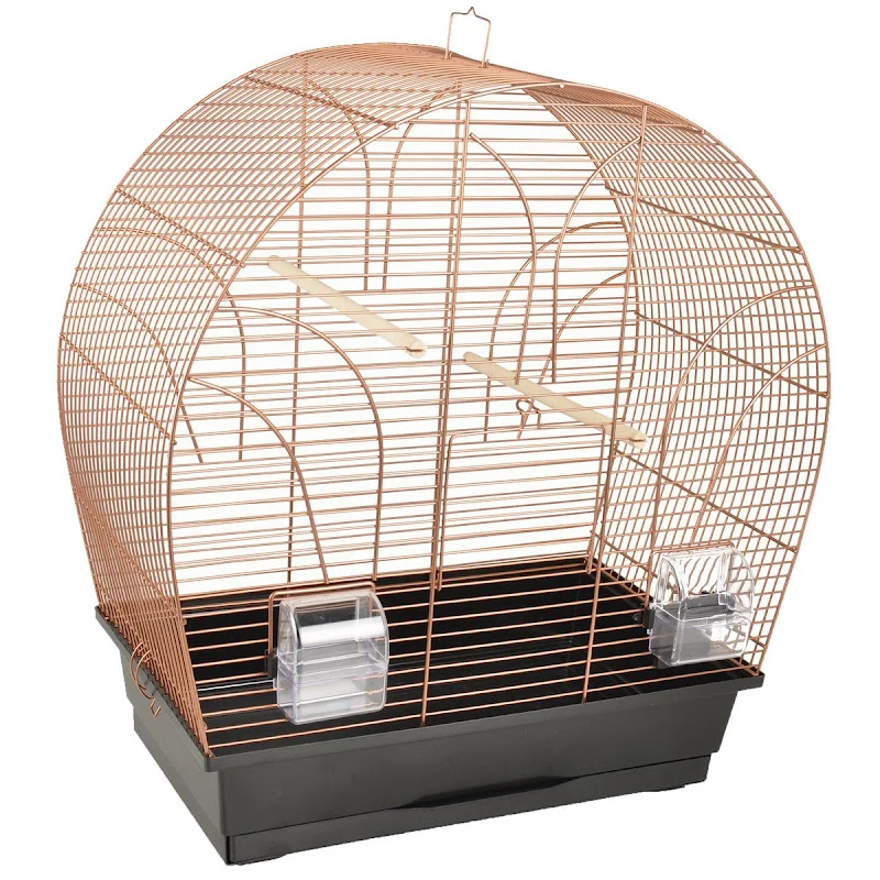 Cage à oiseaux Saga Noir/Cuivre