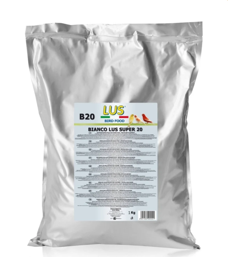 LUS B20 Pâtée aux Oeufs - Bianco Lus Super 20, 20% Protéines - 1kg