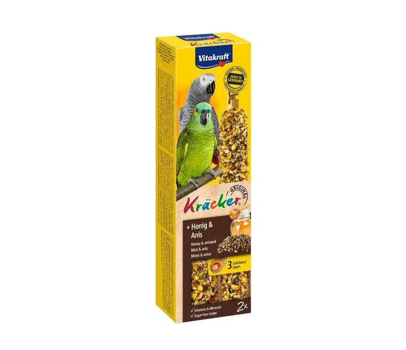 Perroquet Vitakraft Kräcker® au miel et à l'anis, 2 pièces