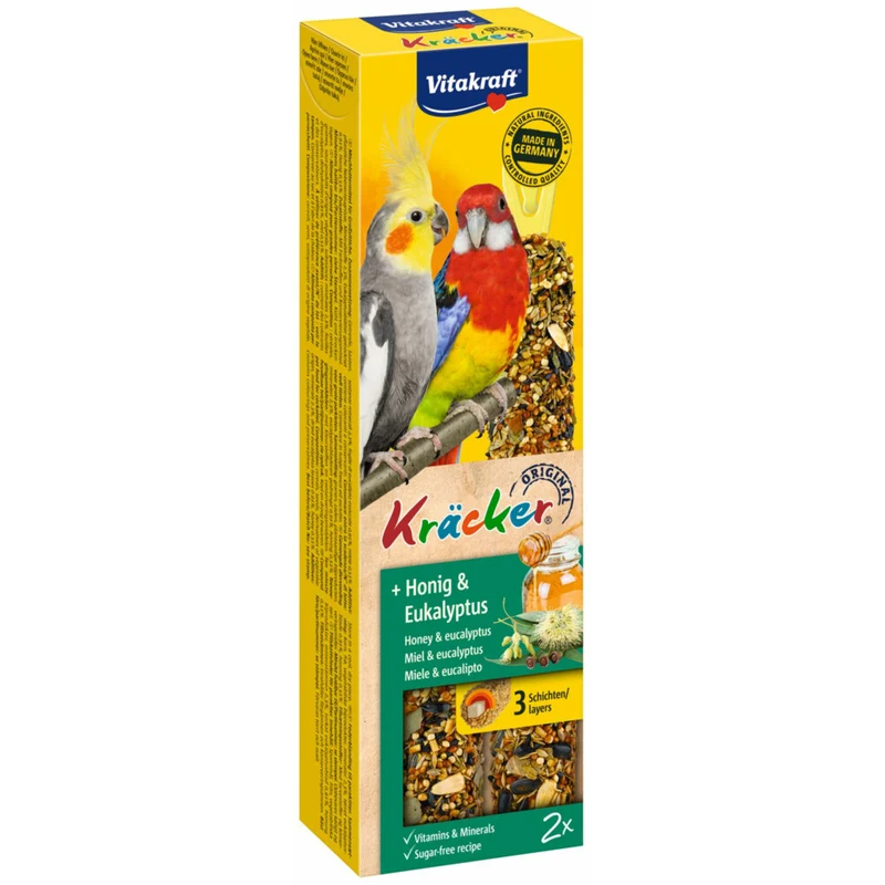 Calopsitte Vitakraft Kräcker® au miel et à l'eucalyptus, 2 pièces