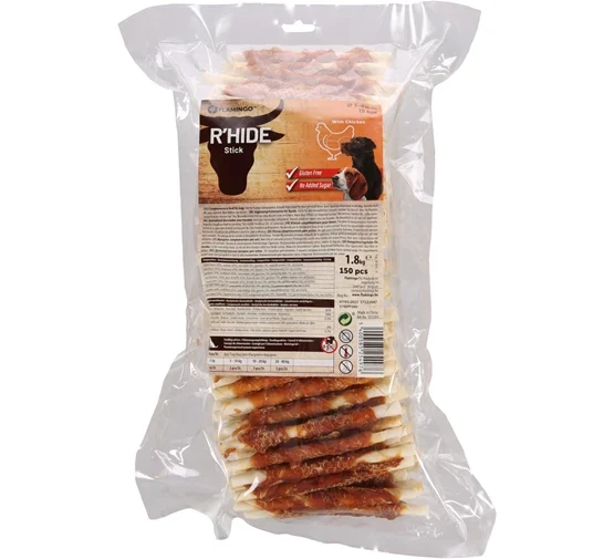 R'hide tige au poulet 7/8mm 12cm, 150 pièces - 1.8kg
