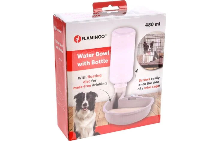 Abreuvoir Avec Bouteille Pour Wire Cage 480ml - Flamingo
