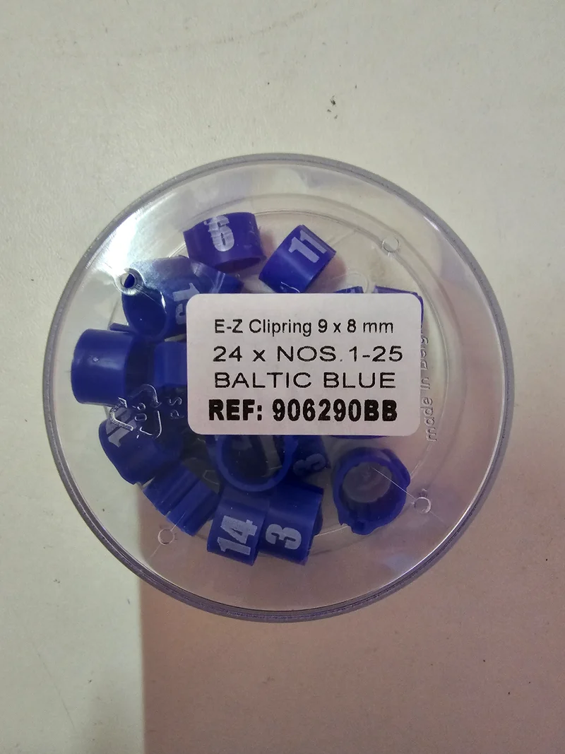 Anneaux EZ Click (9 mm) avec chiffres (1-25)