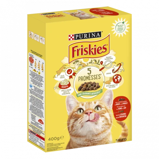 Friskies Au Bœuf, Poulet Et Légumes - Granulés Pour Chats - Adulte