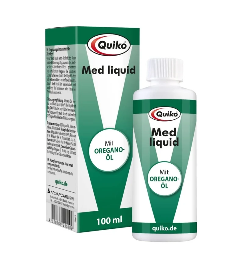 Med V Liquide 100 ml - Prévention et traitement de la coccidiose (3 en 1) - Produit naturel - Quiko