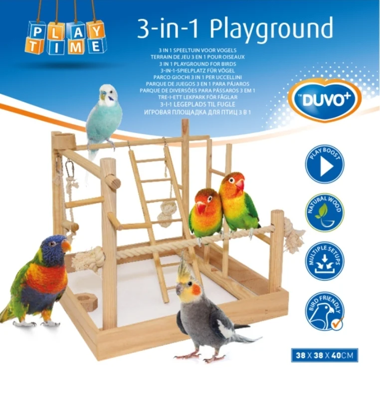 Aire de jeux pour oiseaux 3 en 1