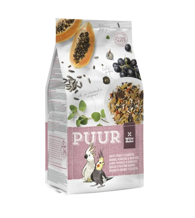 Pure Grande Perruche & Cacatoès 750 Grammes - Witte Molen