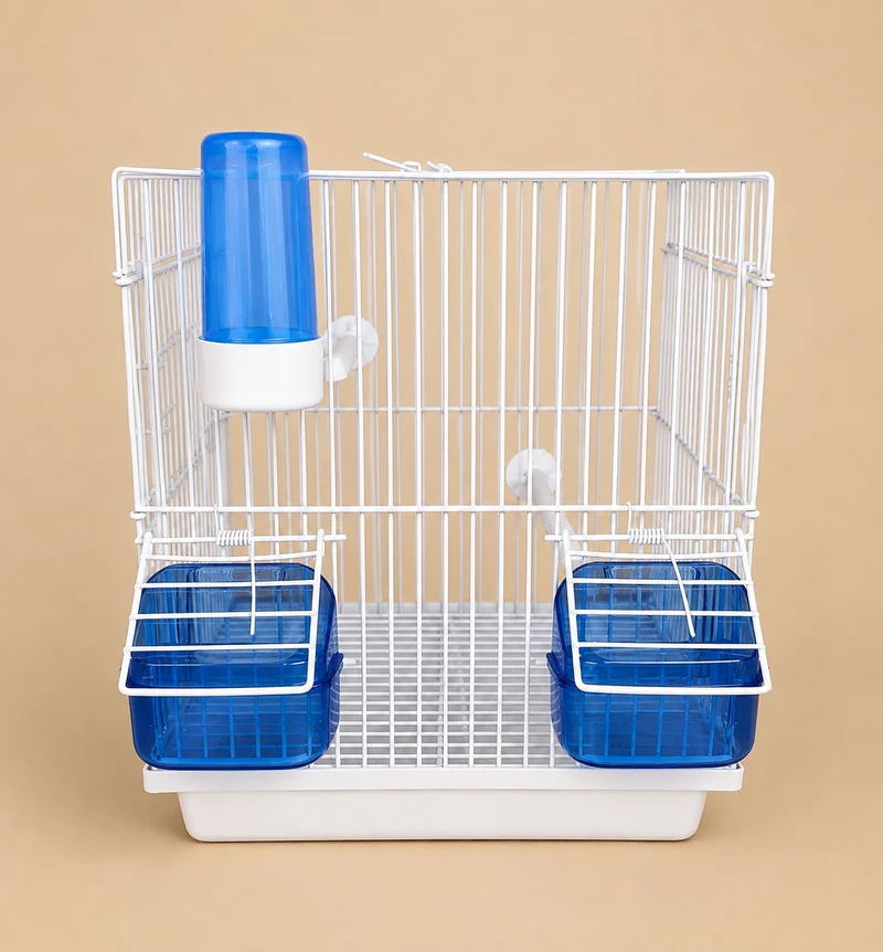 Cage de transport / Cage chantante bleue