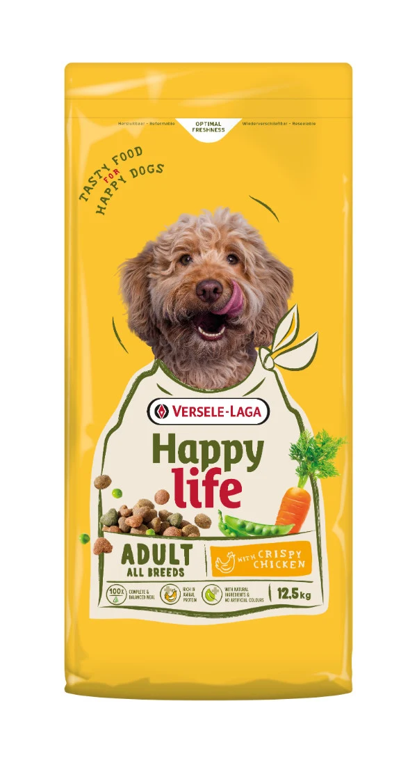 Happy Life Croquettes pour chien au poulet adulte 12.5 kg - Versele Laga