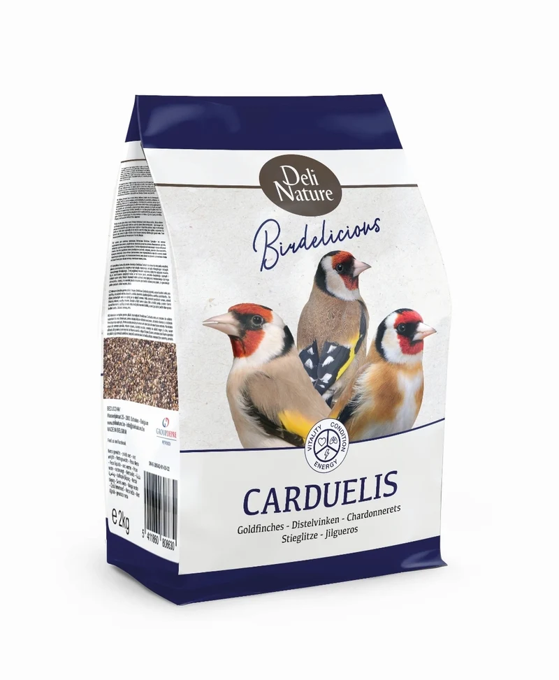 Carduelis Birdelicious, chardonnerets élégants, 2 kg, mélange de + 10 graines - Deli Nature
