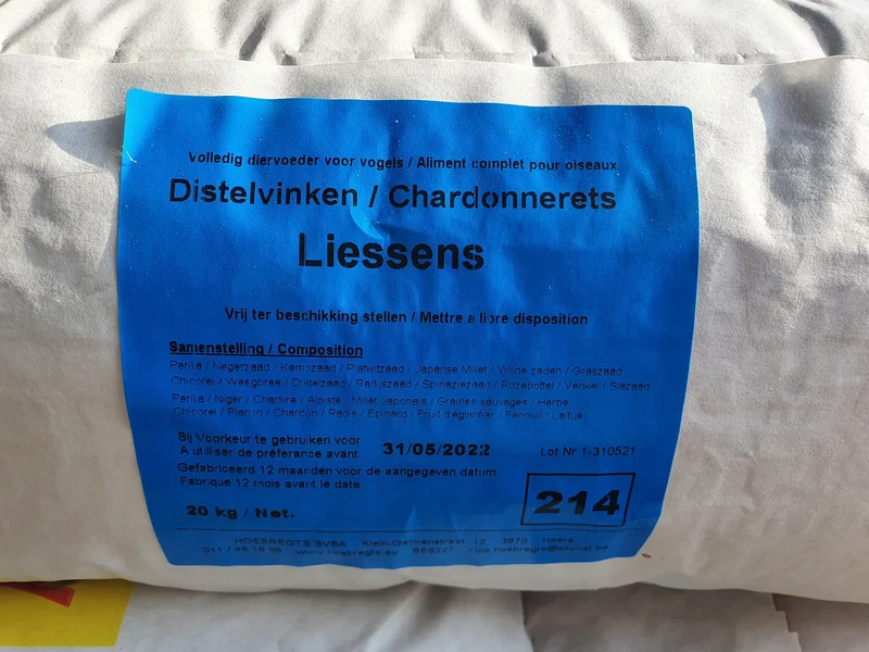 Liessens Chardonneret 20kg - Hobbyfarm Hoebregts
