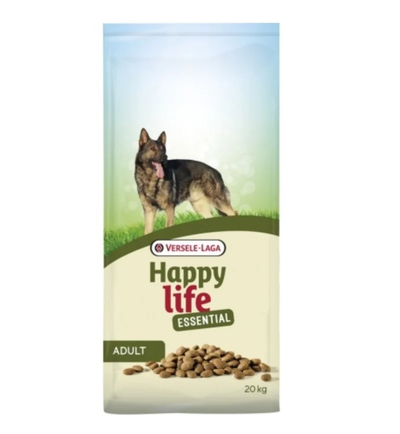 Happy Life Essential 20kg - Nourriture sèche de base pour chiens adultes