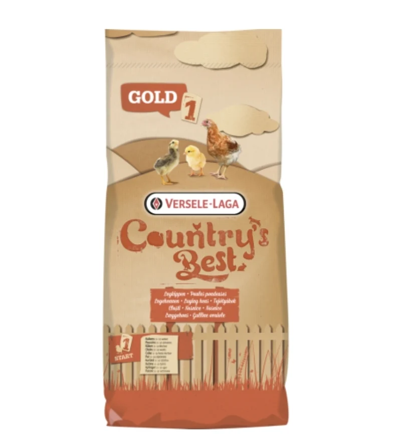 Country's Best GOLD 1 Crumble 20 kg - Crumbles de démarrage, 10 premières semaines, avec coccidiostatique