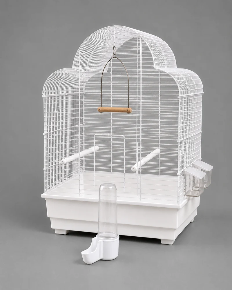 Cage à oiseaux Sandra - Blanche 66 x 51 x 32