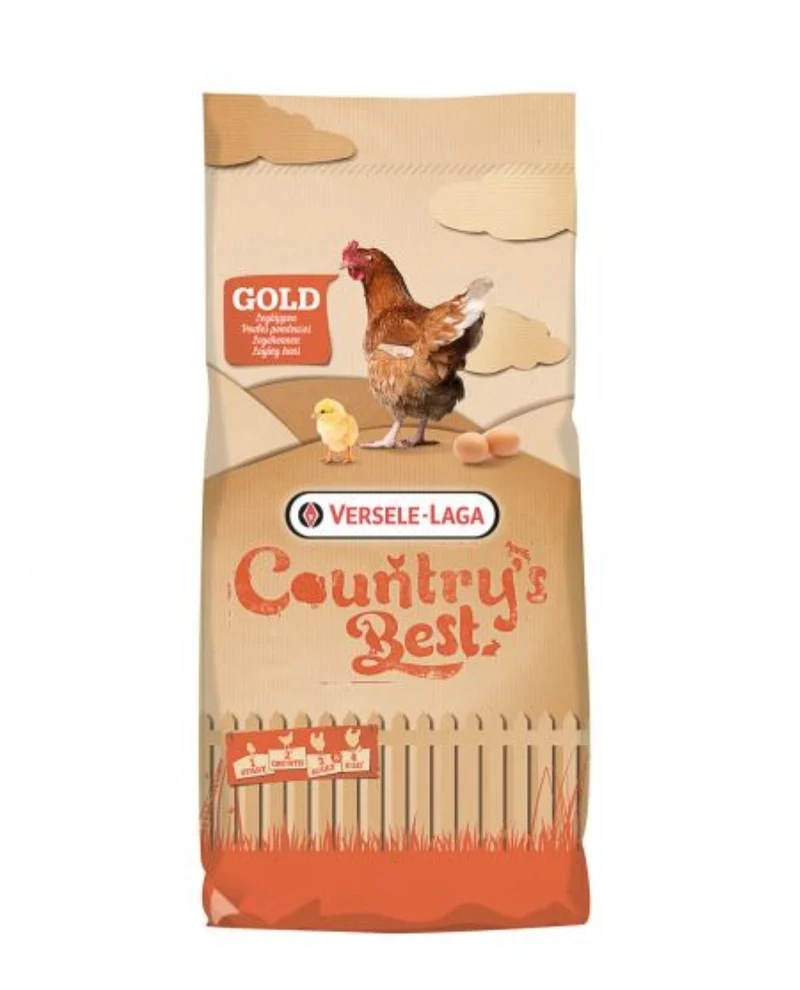 Country's Best Gold 4 Pellet de ponte Gallico Pellet - Aliment pour poulet - 20 kg à partir du 1er œuf