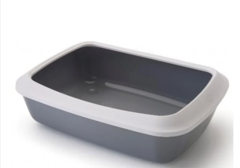 Iriz Chat Litière Avec Bord Gris 50cm