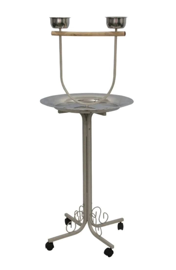 Table perroquet Amy gris martelé