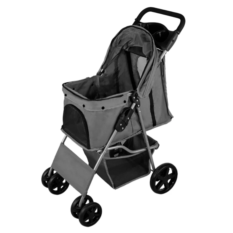 Poussette pour Animal de Compagnie – Gris