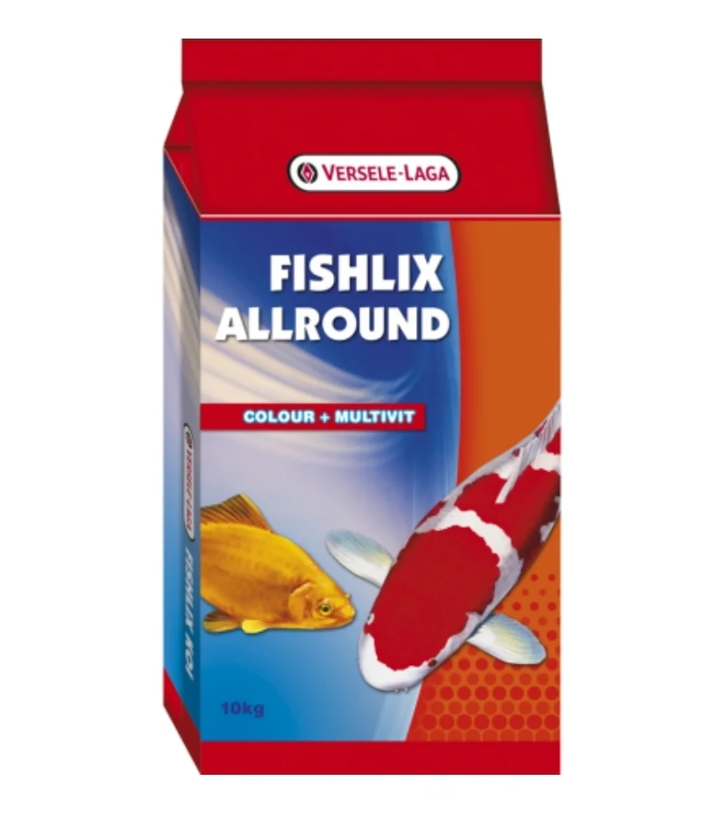 Fishlix Allround 10kg - Mélange De Granulés Tricolores Pour Poissons De Bassin
