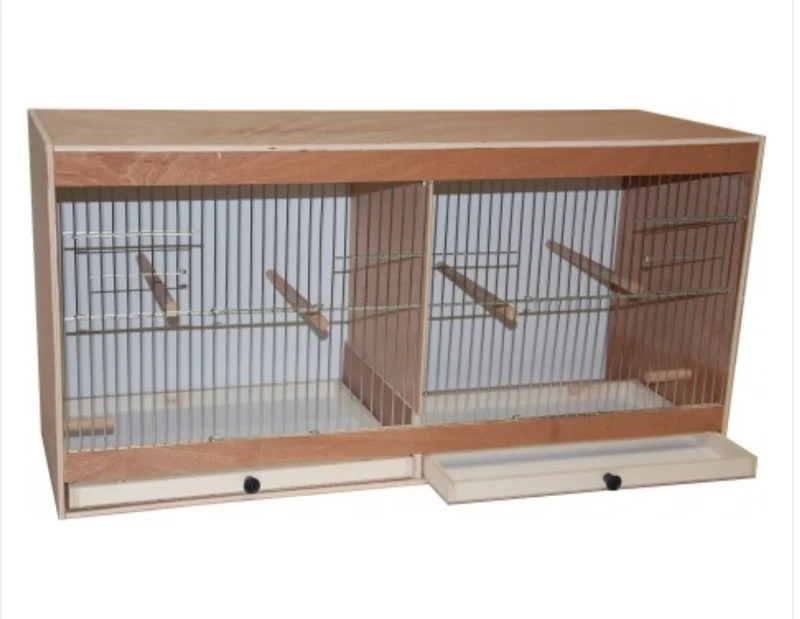 Cage d'élevage en bois 80cm 2 volets porte sans couvercle