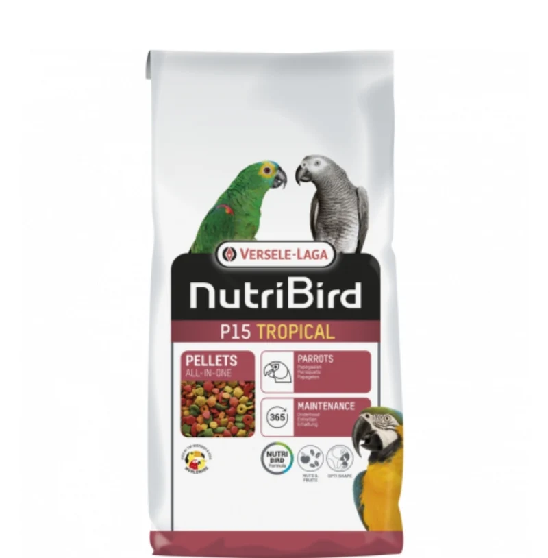 Nutribird P15 tropical 10kg - Granulés extrudés - Aliment d'entretien pour perroquets