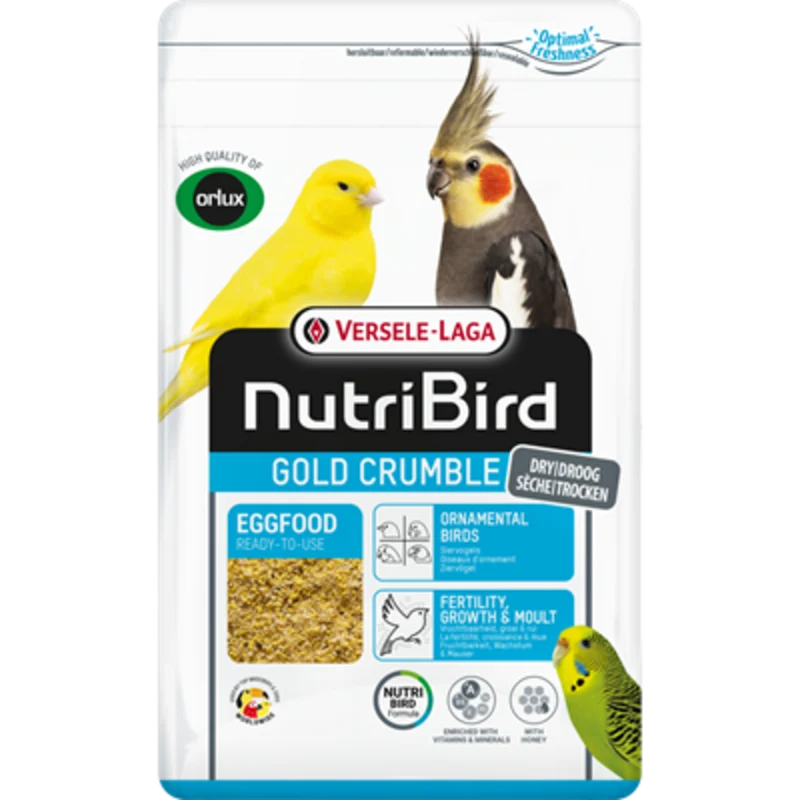 Nutribird Gold Crumble Aliment complet pour oiseaux d'ornement 10 kg