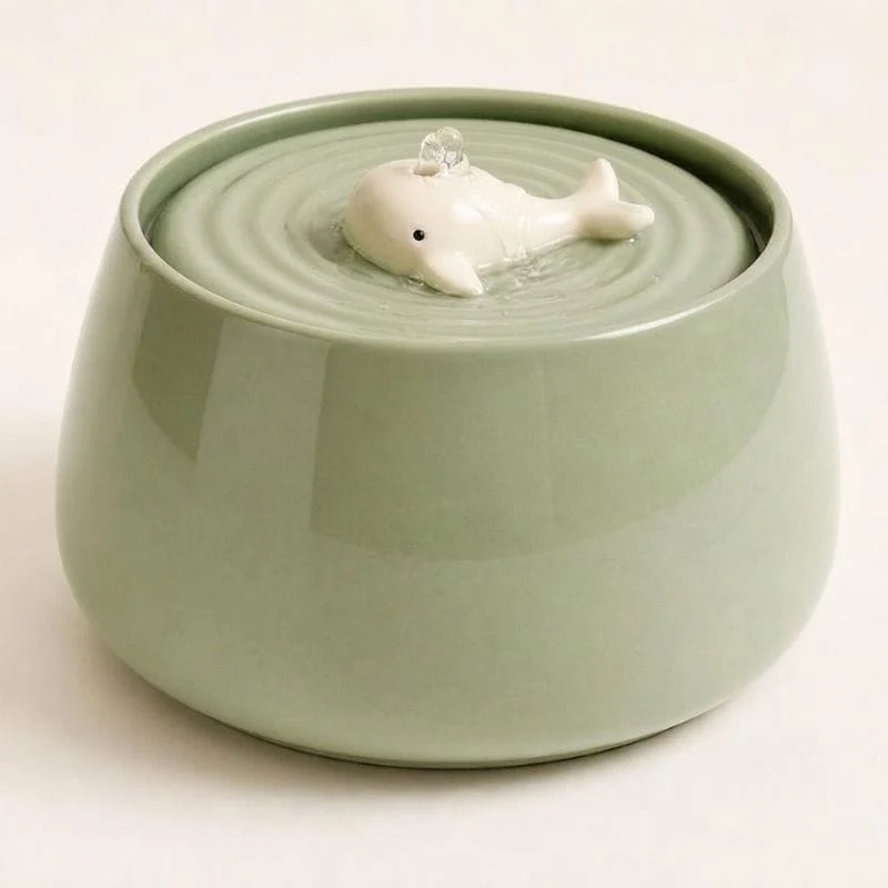Fontaine à eau pour chat ultra silencieuse céramique — Shimi