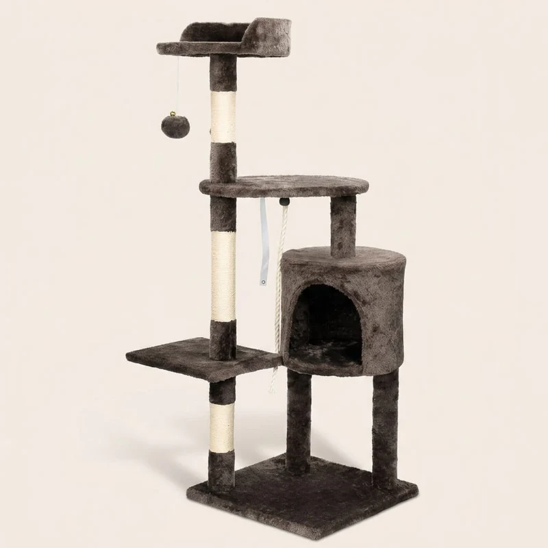 Arbre à chat beige et marron — Kenu