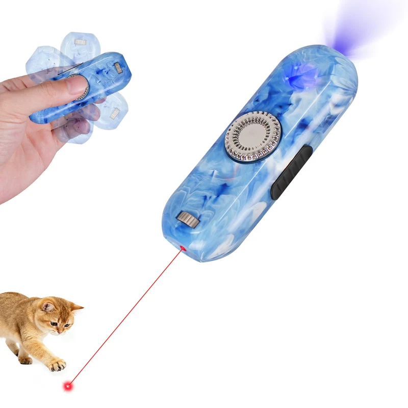 TBTeek Jouet Chat Pivotant à Doigt – 3 Modes, 5 Motifs, Rechargeable USB-C, Portable