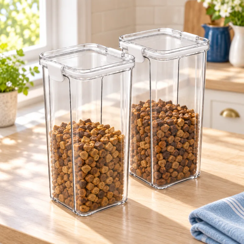Boite croquettes chat › Stizi : duo compact pour deux aliments